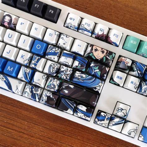 Demon Slayer Tanjirou Mechanical Keycaps - Anime Keyboard