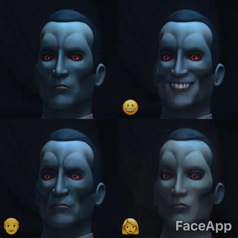 Thrawn through the faceapp... some good, some terrifying! : r/StarWars