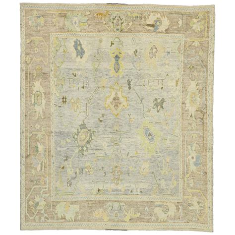 Contemporary Turkish Oushak Rug with Pastel Colors and Tribal Boho Chic ...