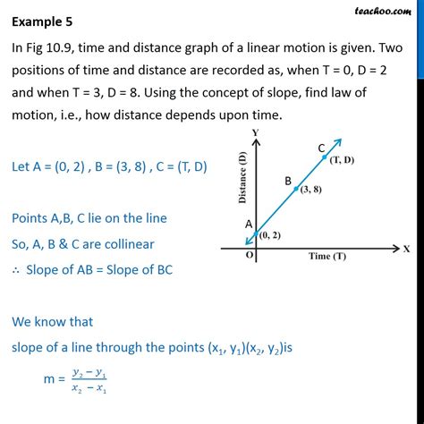 Question 2 - Time and distance graph of a linear motion - Examples