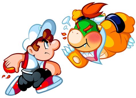 Commission - Mario Jr vs Bowser Jr by JamesmanTheRegenold on DeviantArt