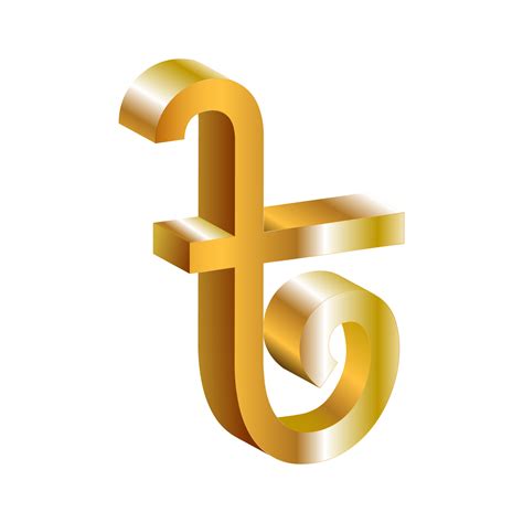 Bangladeshi Taka currency symbol.Golden shiny Taka money sign 27147965 PNG