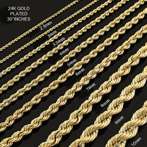 Gold Plated 30 Inch Rope Chain and Earring Set | BlingKingStar | Free ...