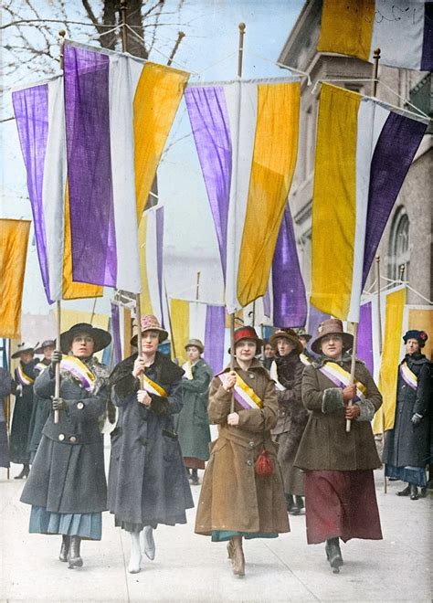 Colorized Photos From Early Suffrage Marches Bring Women's History to ...