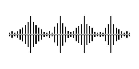 Premium Vector | Sound wave vector icon. black sound wave on white ...