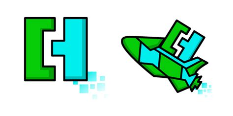 Geometry Dash Cube 3 and Ship 7 cursor – Custom Cursor