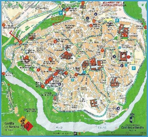 Toledo Map Tourist Attractions - TravelsFinders.Com