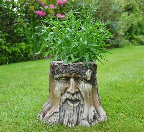 Tree stump planter