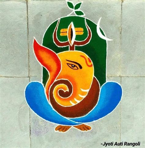 10+ Lord Ganesha Rangoli Designs | K4 Craft