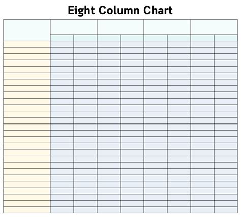 8 Column Worksheet Printable | Printablee