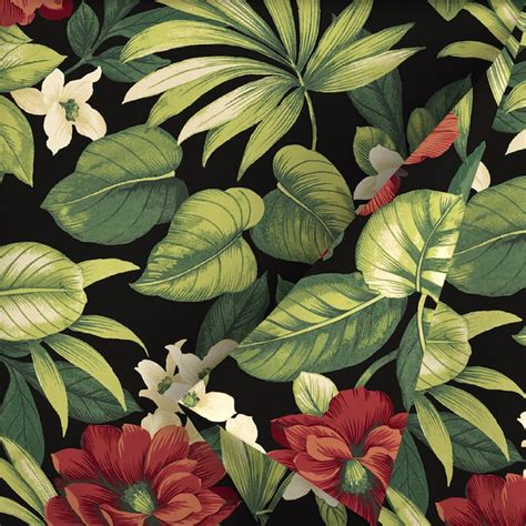 Garden Treasures 54-in W Sanibel Tropical Outdoor Fabric (By-the-Yard ...