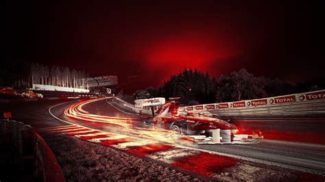 Formula 1, Racing, Car, Vehicle, Race Tracks, Long Exposure, Artwork ...