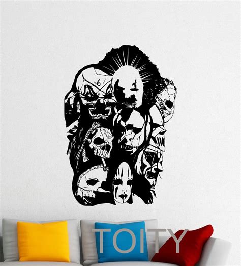 Slipknot Wall Vinyl Decal Rock Heavy Metal Band Music Sticker Art Decor ...