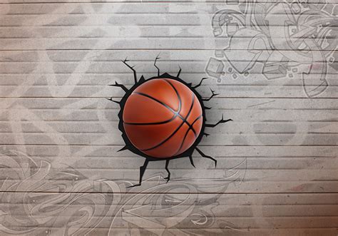 3 D Fototapete Basketball-graffiti - TenStickers