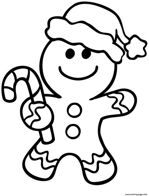 Gingerbread Man Christmas Coloring page Printable