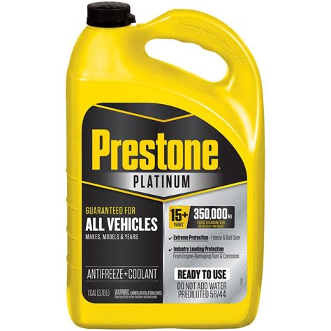 Prestone Platinum Univ Antifreeze Plus Coolant, 15-Year/350k mi, 1 Gal ...