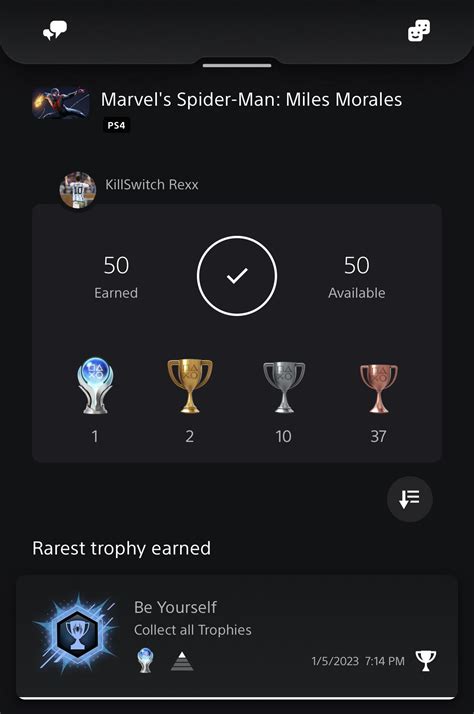 Spiderman Miles Morales Platinum Trophy! (First Platinum) : r/PS4Trophies
