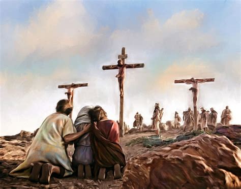 Crucifixion Religion Jesus Christ Art Painting Painting by Andres Ramos