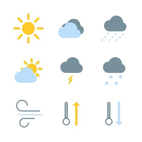 jeu d'icônes météo 1635250 Art vectoriel chez Vecteezy