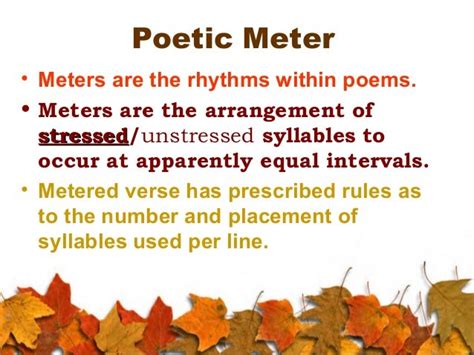 Meter in Poetry