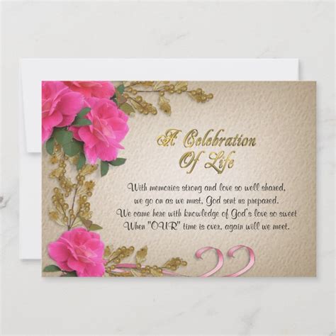 Celebration of life Invitation | Zazzle.com