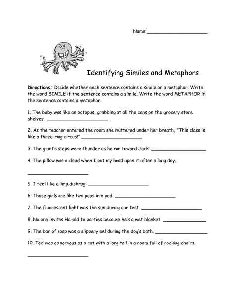 Metaphor Worksheets Pdf — db-excel.com