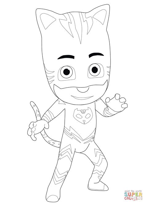 Catboy from PJ Masks coloring page | Free Printable Coloring Pages