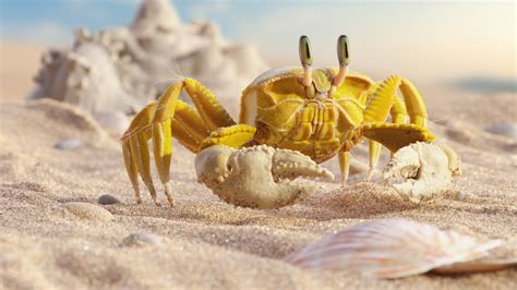 Download Sand Animal Crab HD Wallpaper