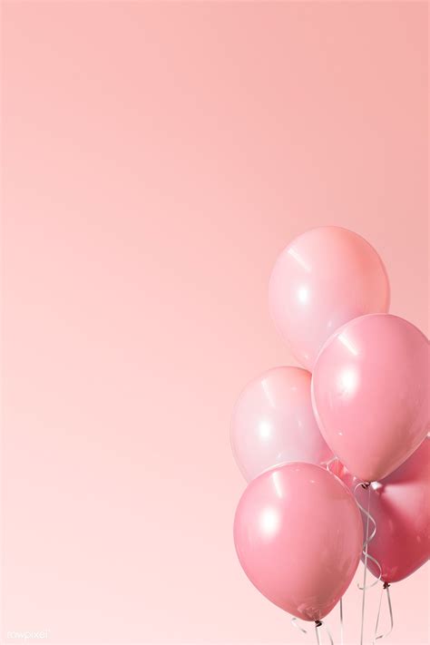 Download premium illustration of Festive pastel pink balloon banner ...