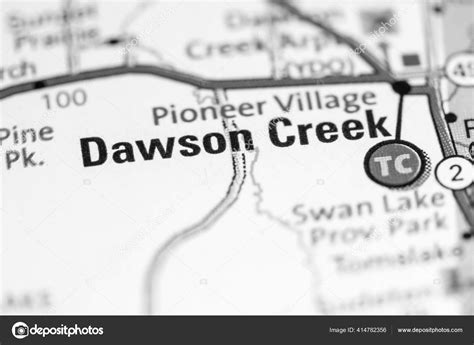 Dawson Creek Canada Map — Stock Photo © aliceinwonderland2020 #414782356