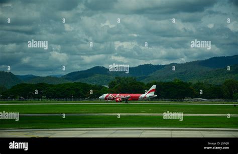 Chiang Mai, Thailand - Jun 22, 2016. AirAsia aircraft at Chiang Mai ...