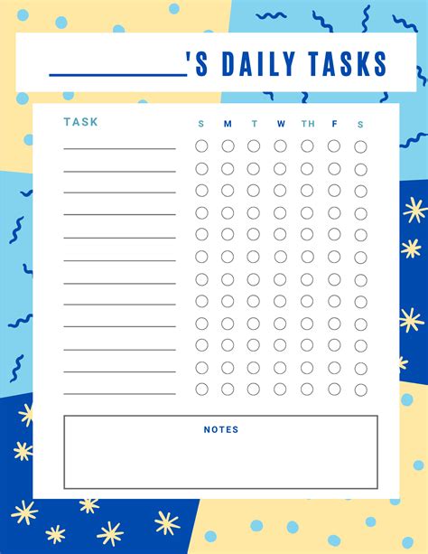 Free Printable Daily Routine Checklist - Printable Word Searches