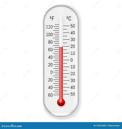 Meteorology Thermometer Celsius Fahrenheit Realistic Stock Vector ...