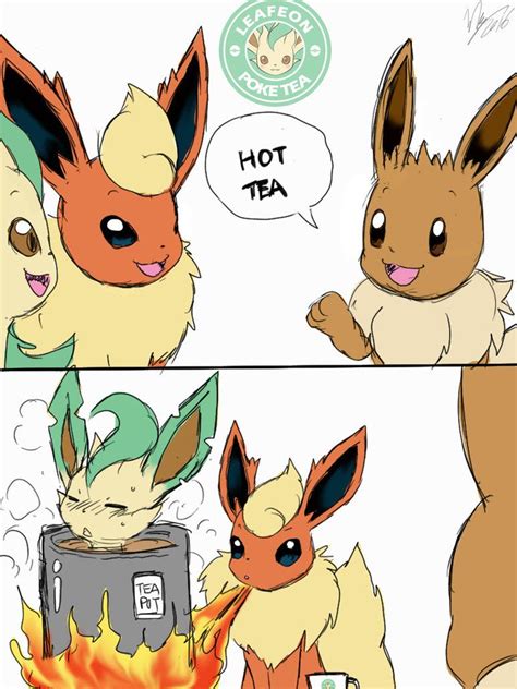 Flareon, Eevee and Leafeon Pokemon Comics, Pokemon Memes, Pokemon Funny ...