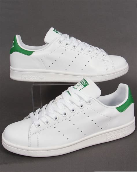 Adidas Stan Smith Trainers White/Green,originals,shoes,tennis,leather