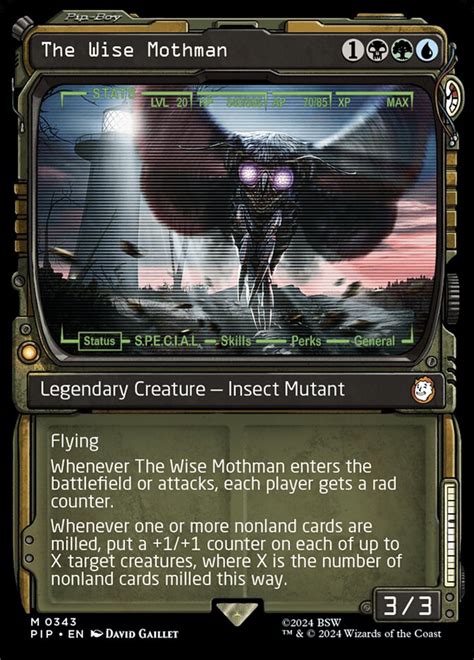 The Wise Mothman · Fallout (PIP) #343 · Scryfall Magic The Gathering Search