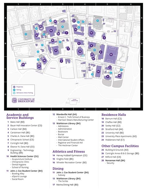 Campus Map and Directions | University of Bridgeport