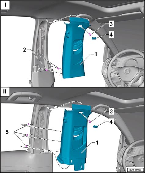 Volkswagen Golf Service & Repair Manual - Assembly overview - B-pillar ...