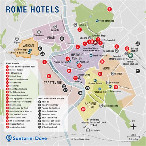 ROME HOTEL MAP - Best Areas, Neighborhoods, & Places to Stay