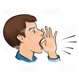 Abeka | Clip Art | Man Yelling—with lines showing sound