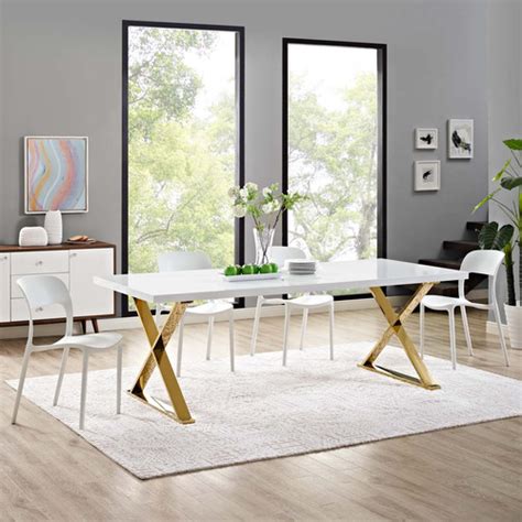 Dining Table in White & Gold | The Modern Home