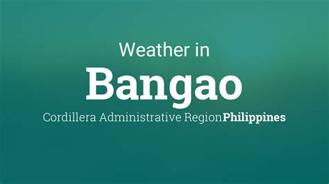 Weather for Bangao, Philippines