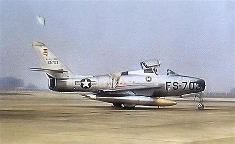 A USAF Republic F-84F-45-RE Thunderstreak of the 20th Fighter-Bomber ...