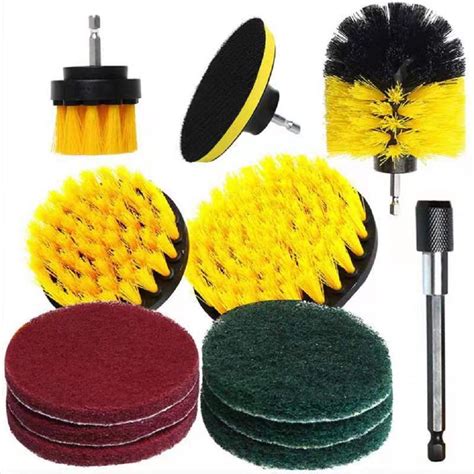 Power Scrubber Drill Brush Bathroom Cleaning Kit, with Pad Sponge and ...