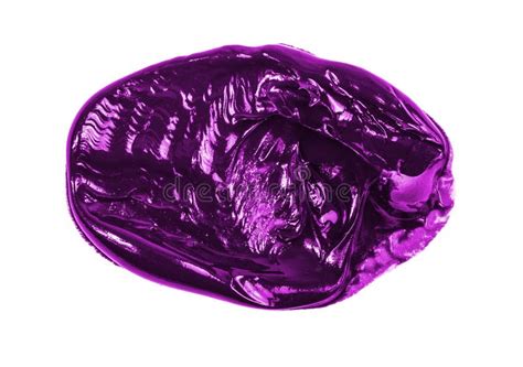 Stain of Purple Oil Paint on White Stock Photo - Image of palette ...