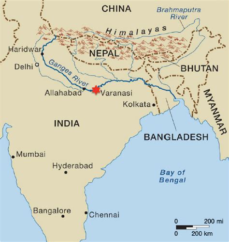 Ganga On Map Of India