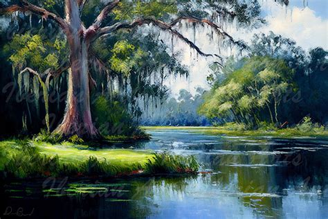 Home Bayou, Louisiana Painting, Swamp, Marsh, Impressionism, Cajun Art ...