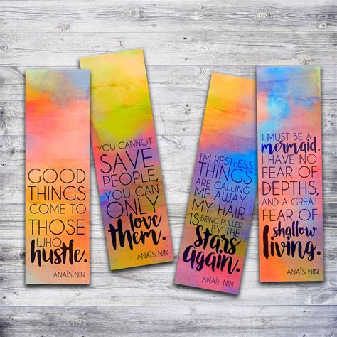 Printable Inspirational Bookmarks