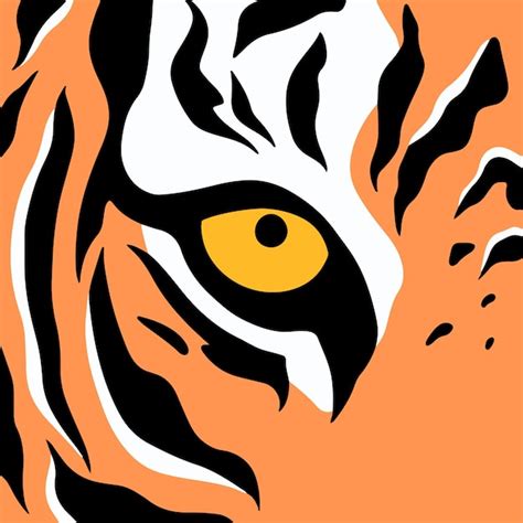 Premium Vector | Tiger eye symbol wild animal art logo flat vector ...