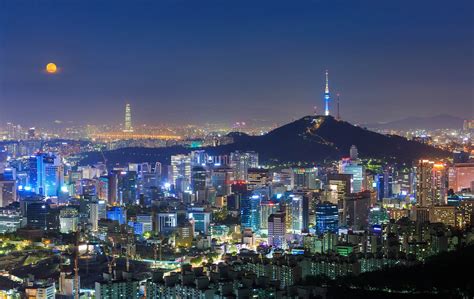 Seoul City Skyline and N Seoul Tower in Seoul, South Korea… | Flickr